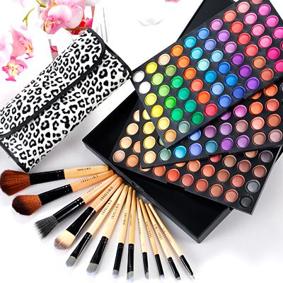 180 COLORS EYESHADOW PALETTE+12 PCS LIGNEOUS BRUSHES SET