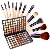 120 COLOURS NEUTRAL EYESHADOW PALETTE +12 BRUSHES